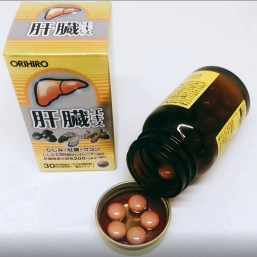 Thực phẩm chức năng Viên uống bổ gan, giải độc gan Orihiro Nhật Bản 60 viên