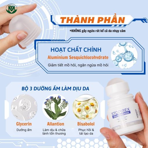 Lăn Khử Mùi Stopirex Ngăn Tiết Mồ Hôi Chuyên Sâu